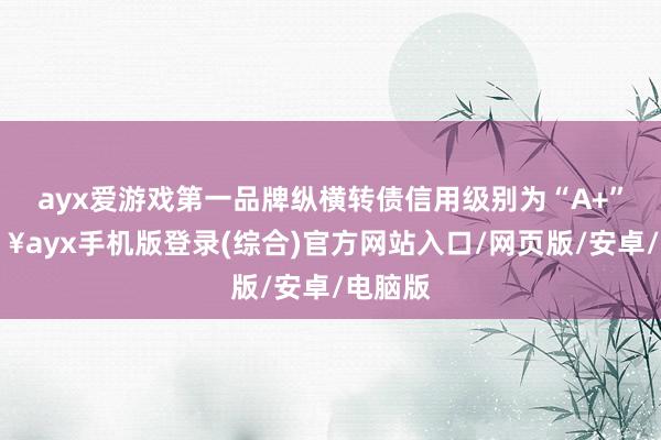 ayx爱游戏第一品牌纵横转债信用级别为“A+”-🔥ayx手机版登录(综合)官方网站入口/网页版/安卓/电脑版