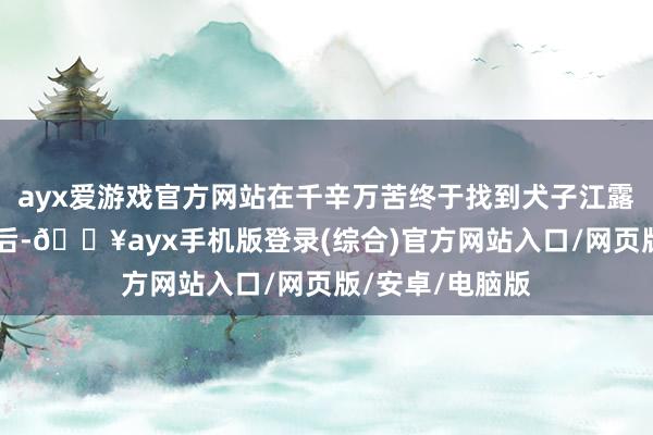 ayx爱游戏官方网站在千辛万苦终于找到犬子江露（蓝盈莹 饰）后-🔥ayx手机版登录(综合)官方网站入口/网页版/安卓/电脑版