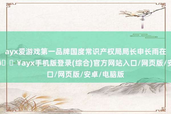 ayx爱游戏第一品牌国度常识产权局局长申长雨在会上示意-🔥ayx手机版登录(综合)官方网站入口/网页版/安卓/电脑版