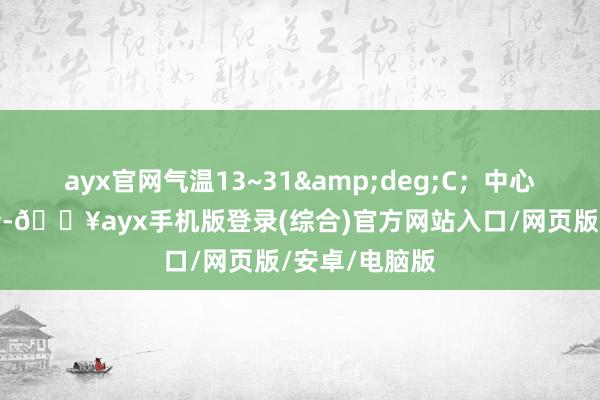 ayx官网气温13~31&deg;C；中心城区多云间晴-🔥ayx手机版登录(综合)官方网站入口/网页版/安卓/电脑版