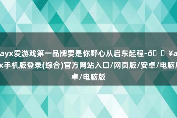 ayx爱游戏第一品牌要是你野心从启东起程-🔥ayx手机版登录(综合)官方网站入口/网页版/安卓/电脑版