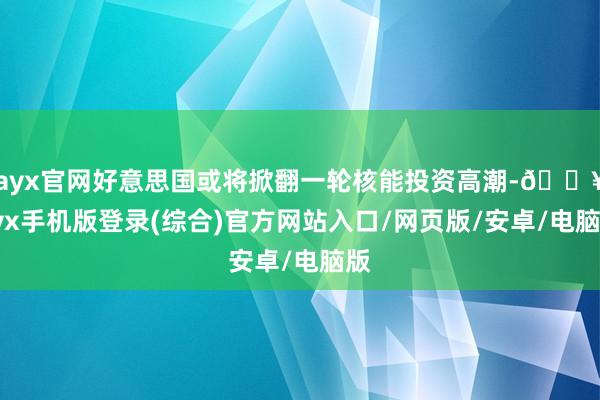 ayx官网好意思国或将掀翻一轮核能投资高潮-🔥ayx手机版登录(综合)官方网站入口/网页版/安卓/电脑版