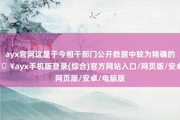 ayx官网这是于今相干部门公开数据中较为精确的一次-🔥ayx手机版登录(综合)官方网站入口/网页版/安卓/电脑版