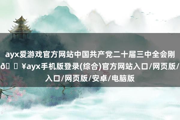 ayx爱游戏官方网站中国共产党二十届三中全会刚刚凯旋闭幕-🔥ayx手机版登录(综合)官方网站入口/网页版/安卓/电脑版