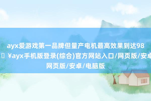 ayx爱游戏第一品牌但量产电机最高效果到达98%后-🔥ayx手机版登录(综合)官方网站入口/网页版/安卓/电脑版