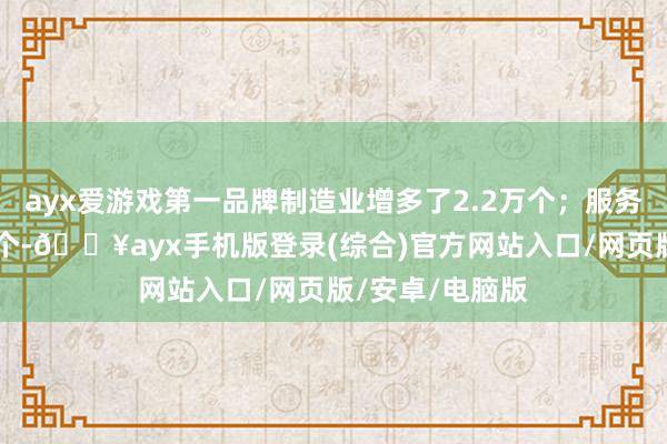 ayx爱游戏第一品牌制造业增多了2.2万个；服务业增多了16万个-🔥ayx手机版登录(综合)官方网站入口/网页版/安卓/电脑版