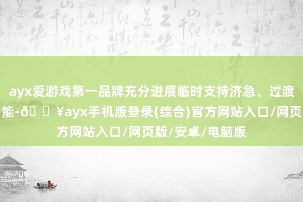 ayx爱游戏第一品牌充分进展临时支持济急、过渡、补充等轨制功能-🔥ayx手机版登录(综合)官方网站入口/网页版/安卓/电脑版